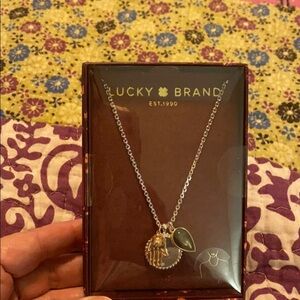 COPY - NWTs Lucky Brand silver hamsa faith necklace